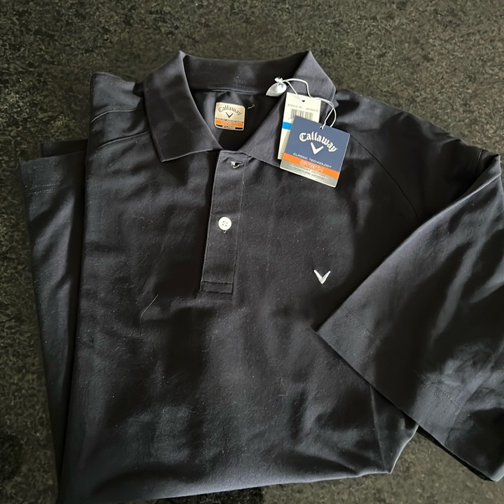 NWT - Men’s Black Callaway short sleeve polo XL